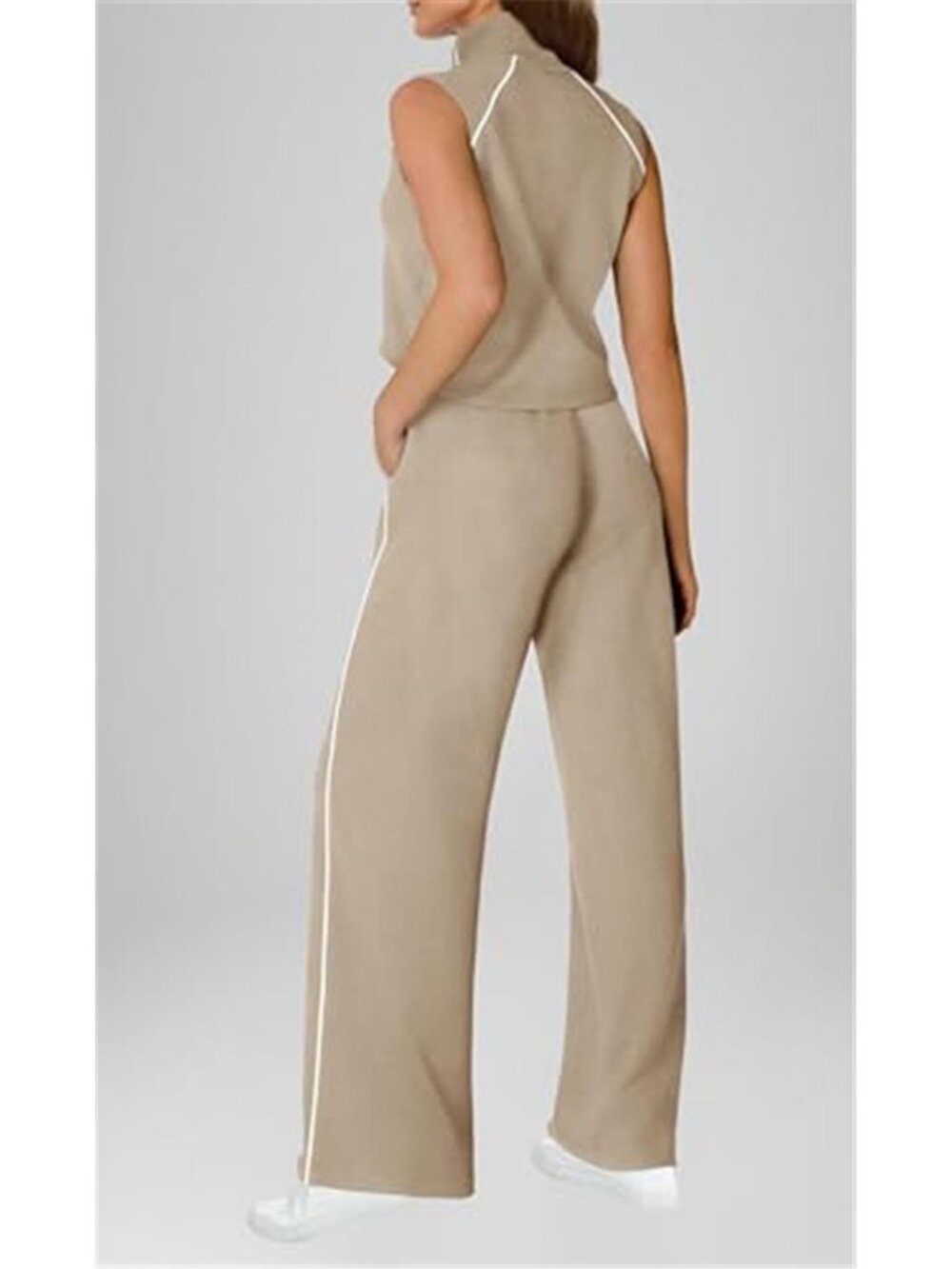 Women's Summer Jumpsuit Dressy Casual Romper with Pockets - Picture 2 of 4